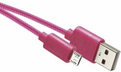 EMOS mikro USB töltő- és adatkábel 1m (USB 2.0) - pink/rózsaszín (SM7006P)