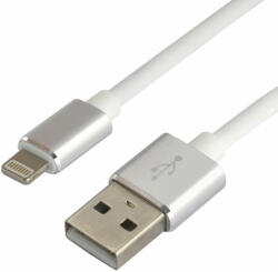 everActive Iphone Lightning USB töltő- és adatkábel A - i16P 1, 5m (USB 2.0) Apple 2, 4A gyors töltés-támogatással - fehér/ezüst (EA-CBS-15IW)