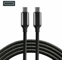 everActive USB-C összekötő kábel C - C 1m (USB 3.0, szövet, max. 100W) Quick Charge - fekete (EA-CBB-1PD5)