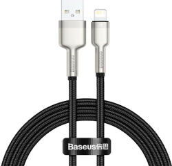 Baseus Cafule Metal iPhone Lightning adat- és töltőkábel 1, 0m 2, 4A fekete