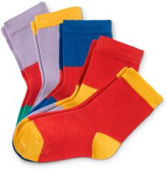 Tchibo 5 pár kislány zokni szettben, színes Színes colorblocking minta 31-34