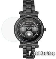  TPU okosóra képernyővédő fólia - CLEAR - 1db, törlőkendővel - A TELJES ELŐLAPOT VÉDI! - Michael Kors Access Sofie