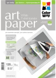Colorway Fotópapír, pólóra vasalható (ART T-shirt transfer, white), 120 g/m2, A4, 5 lap (PTW120005A4) - elektroszalon