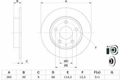 Bosch Disc frana BOSCH 0 986 479 E54 (0 986 479 E54) - automobilus