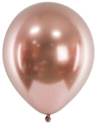 PartyDeco Króm (tükör) lufi, rose gold színben, 30cm, 50 db/cs