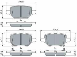 Bosch set placute frana, frana disc BOSCH 0 986 424 895 - automobilus - 209,74 RON