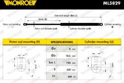 MONROE Amortizor capota MONROE MaxLift ML5829 (ML5829)
