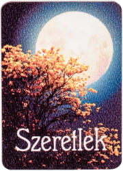 Valex Decor 4db. "Szeretlek" feliratos, Holdas fa táblácska 7 x 5cm (GV04-43)
