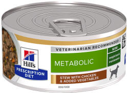 Hill's 156g Hill s PD Canine Metabolic Chicken Vegetable Stew, hrana umeda pentru caini cu probleme de greutate