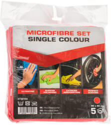 Vopsele Si Accesorii Set 5 lavete rosii SERWO, microfibra, 310gsm, 40x40cm (0730103SRW)