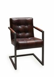 eScaun Scaun pentru sufragerie din piele de bivol ✔ model BADSAAL (O/Badsaal Dining Chair(Button)/)