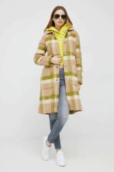 Benetton kabát gyapjú keverékből bézs, átmeneti - bézs 38
