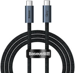 Baseus Flash USB-C/USB-C USB 4 gen. 40 Gbps videó, adat és töltőkábel, 8K, 60Hz video, 100W, 100 cm, szürke