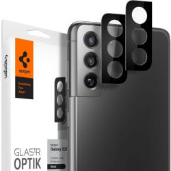  Spigen Samsung Galaxy S21 kameravédő üvegkeret (tempered glass), fekete