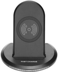 U8 Wireless Charger Qi, MagSafe kompatibilis vezeték nélküli asztali töltő, gyorstöltő, 2.1A, , fekete