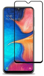 Samsung Galaxy A20s 5D Full Glue edzett üvegfólia (tempered glass) 9H keménységű, tokbarát, fekete