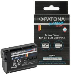 PATONA Acumulator Patona Platinum tip Nikon 1 V1 EN-EL15 EN-EL15B EN-EL15C ENEL 15 D7000 D800 D600 Z6 Z7 cu USB-C (PT-1363)