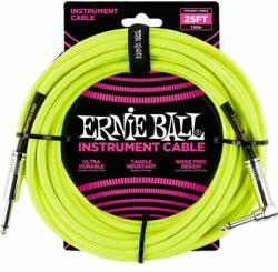 Ernie Ball 6057 neonsárga 7, 65m szövet gitárkábel