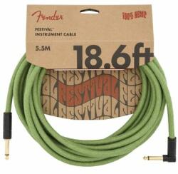 Fender Festival Hemp 5, 5 m Green pipás gitárkábel