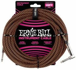 Ernie Ball 6064 fekete/narancs 7, 65m szövet gitárkábel
