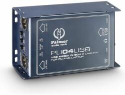 Palmer PLI04USB kétcsatornás vonalleválasztó és USB DI-box