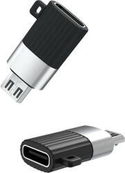 XO NB149-C Type C - Micro USB adapter fekete