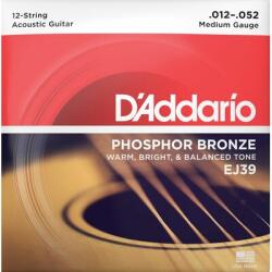 D'Addario EJ39 Phosphor Bronze 12-húros 12-52 akusztikus gitárhúr - hangszerplaza