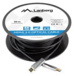 Lanberg 20m aktív optikai HDMI apa-apa fekete kábel (CA-HDMI-20FB-0200-BK)