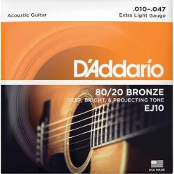D'Addario EJ10 80/20 Bronze 10-47 akusztikus gitárhúr