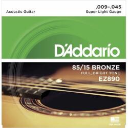 D'Addario EZ890 Bronze Super Light 9-45 akusztikus gitárhúr