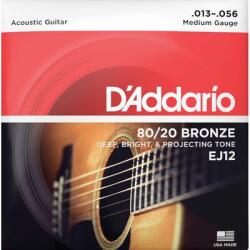 D'Addario EJ12 80/20 Bronze 13-56 akusztikus gitárhúr