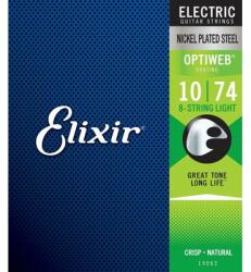 Elixir 19062 OPTIWEB Coating Super Light 10-74 8-húros elektromos gitárhúr