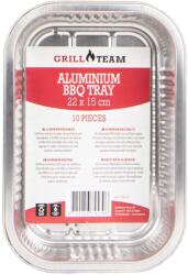 GrillTeam BBQ alumínium tálca 22x15x4, 3cm, 10 db (110114)