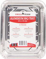 GrillTeam BBQ alumínium tálca 23x18x3, 7cm, 10 db (110113)