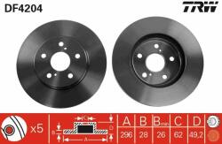 TRW Disc frana TRW DF4204 (DF4204) - automobilus