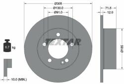 TEXTAR Disc frana TEXTAR 92228800 (92228800) - automobilus