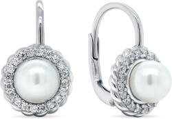 Brilio Silver Cercei eleganți din argint cu perle EA229W