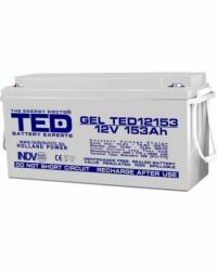 TED Electric Acumulator AGM VRLA 12V 153A GEL Deep Cycle, M8 TED003515 (A0058606)