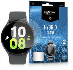 Samsung Galaxy Watch 5 (44 mm) rugalmas üveg képernyővédő fólia - MyScreen Protector Hybrid Glass - 2 db/csomag - átlátszó