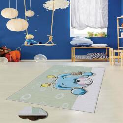 Oyo home Blue Bear szőnyeg, 120x180 cm, poliészter, digitális nyomtatás, csúszásmentes, tarka (ELS531-120x180)