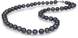 JwL Luxury Pearls Colier cu perle reale albastru metalizat JL0265