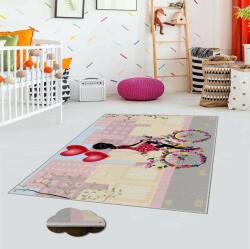 Oyo home Bicycle szőnyeg, 120x180 cm, poliészter, digitális nyomtatás, csúszásmentes, többszínű (ELS502-120x180)