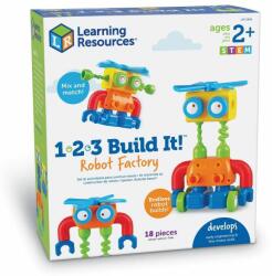 Learning Resources Hai sa construim - 1, 2, 3 robotel colorat (LER2869) - ookee