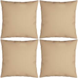 vidaXL Perne decorative, 4 buc. , bej, 60x60 cm, material textil (314356)