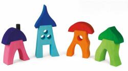 BAUSPIEL Casele Piticilor - set 8 piese din lemn (0140)
