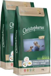Christopherus Dog Adult Grain Free Pisztráng és rovar Small&medium 2x4kg