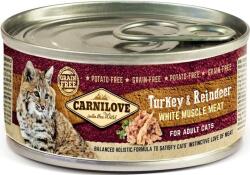 CARNILOVE Cat Turkey&Reindeer 12 x 100 g hrana umeda pentru pisici, curcan si ren