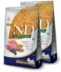 N&D Ancestral Grain Dog bárány, tönköly, zab&áfonya adult mini 2x2, 5kg
