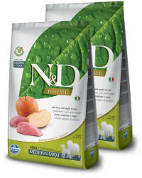N&D Prime Dog vaddisznó & alma adult medium & maxi 2x2, 5kg