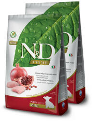 N&D N & D Prime Dog csirke & gránátalma puppy mini 2x2, 5kg